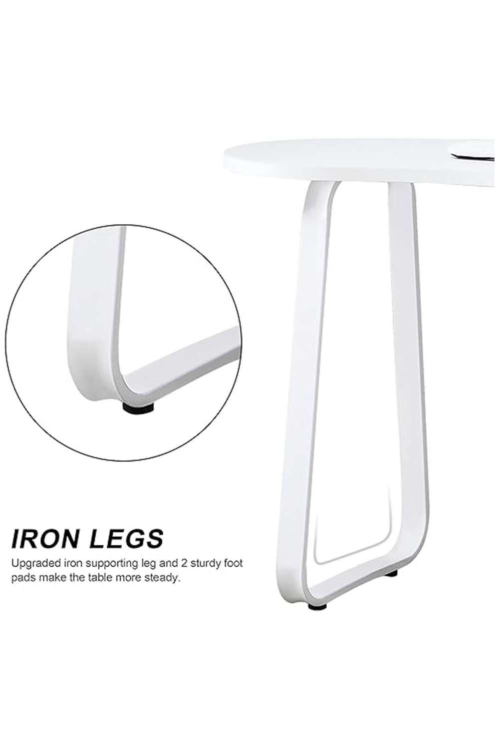 Living and Home Professional Makeup Desk Dresser Manicure Table Nail Desk with Rolling Wheels For Spa Beauty Salon & Home image 3