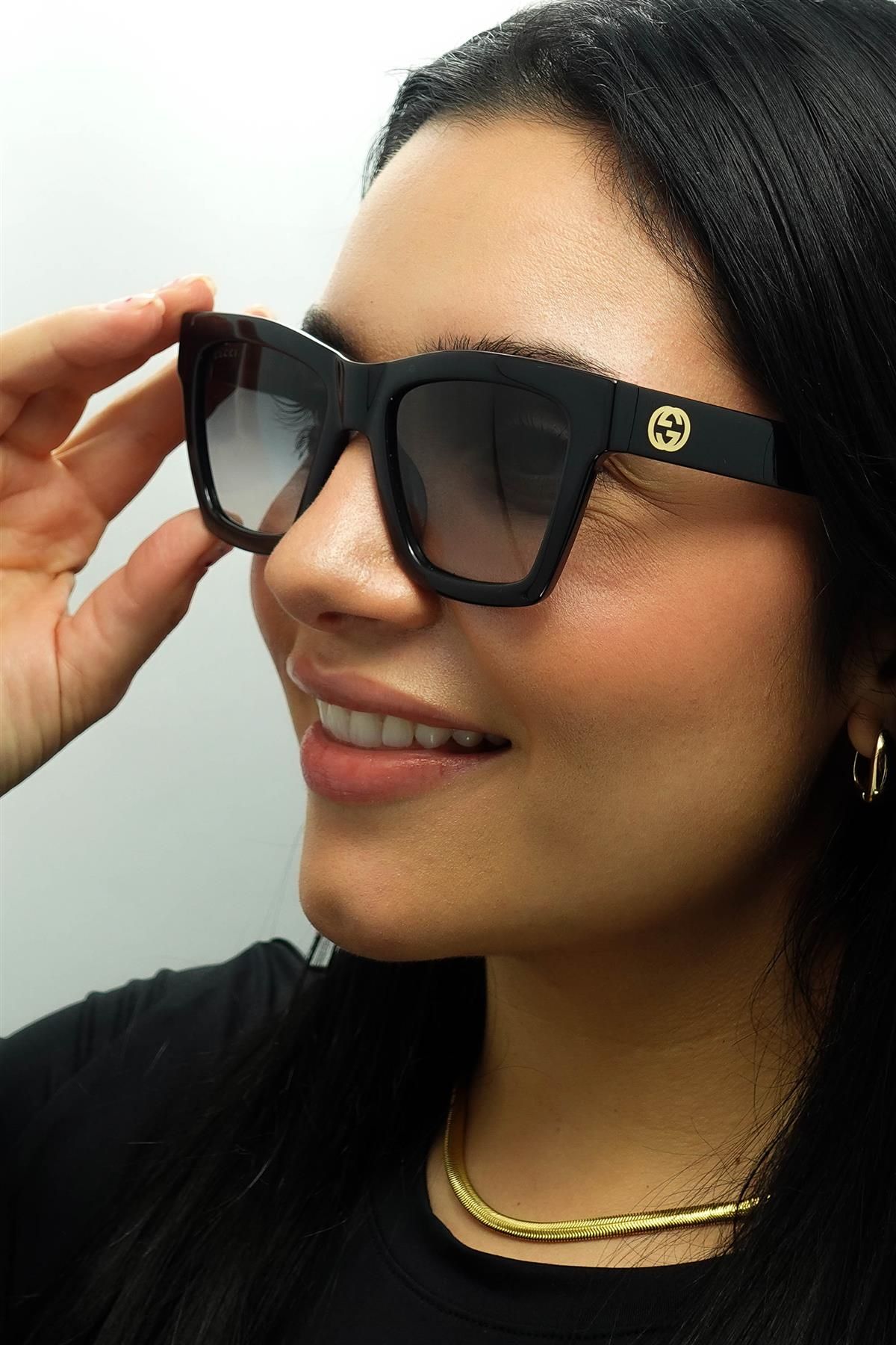 Gucci Square Black Grey Gradient GG1714S image 5