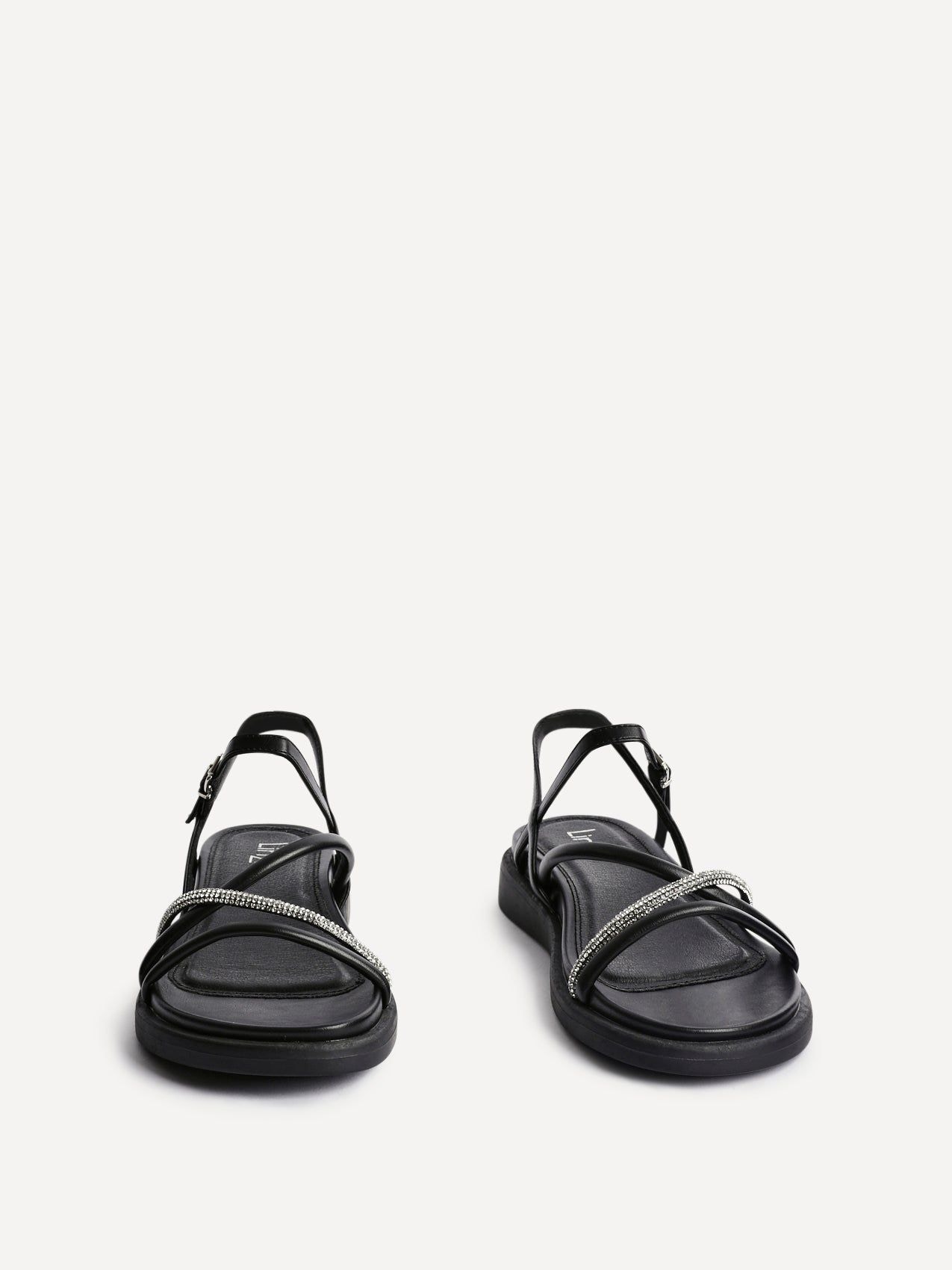 Linzi Spark Black Strappy Footbed Sandal image 3