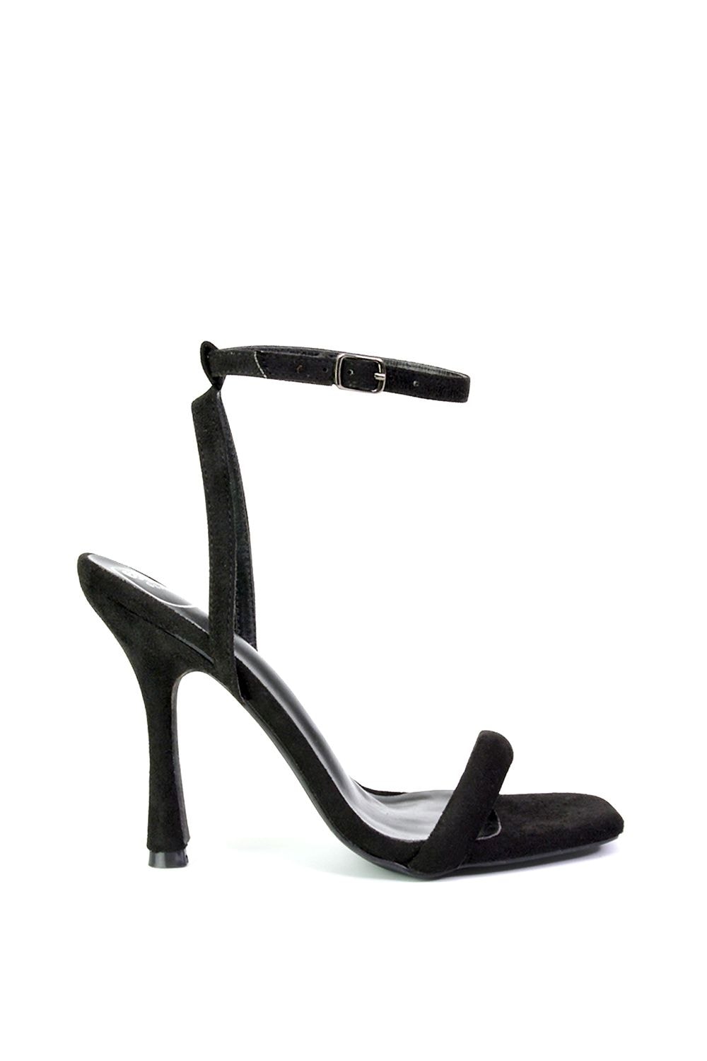 XY London 'Greta' Strappy Square Toe Barely There Stiletto High Heels image 1