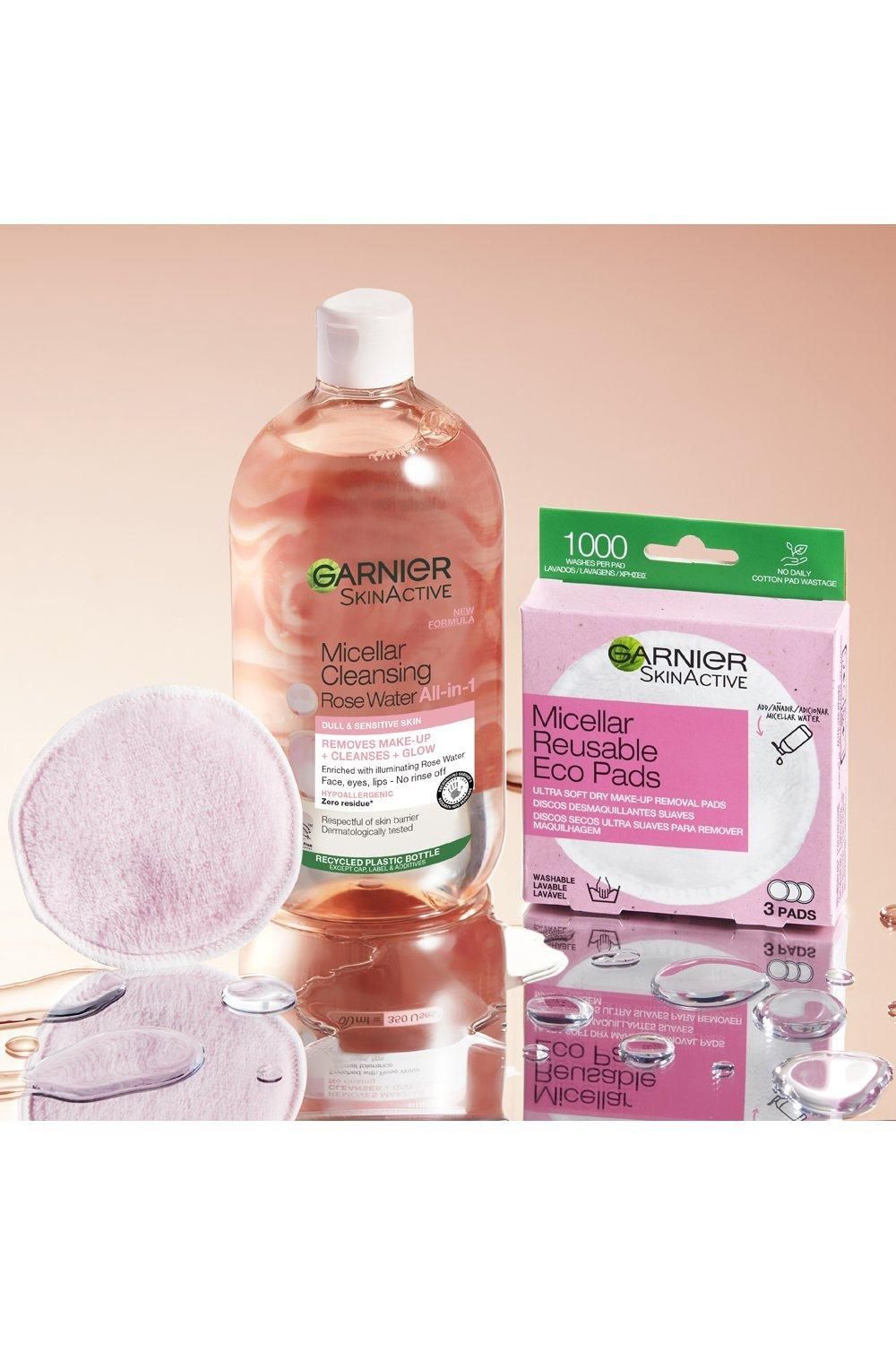 Garnier Micellar Rose Water Facial Cleanser For Dull Skin 700ml, Cleanse & Glow Multi image 5