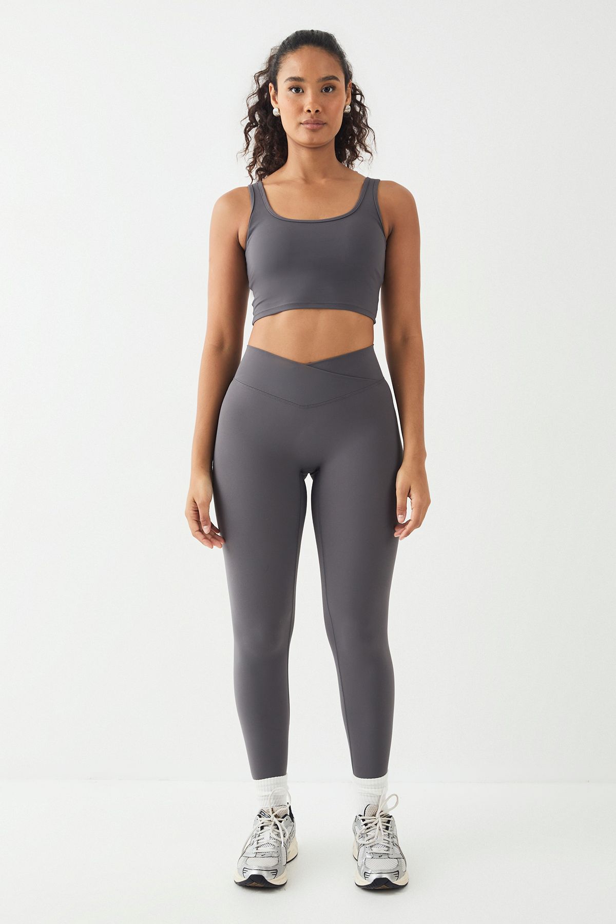 DSGN Studio DSGN Studio Highwaist Ultra Sculpt Wrap Waist Legging Charcoal image 5