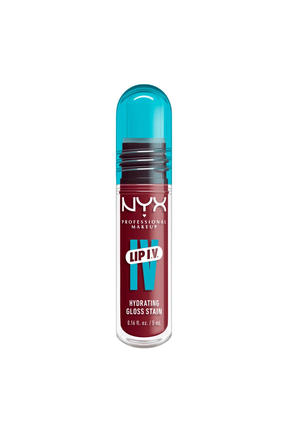 NYX Professional Makeup Lip IV Hydrating Gloss Stain, Lip Gloss 5ml Blush Rush image 1