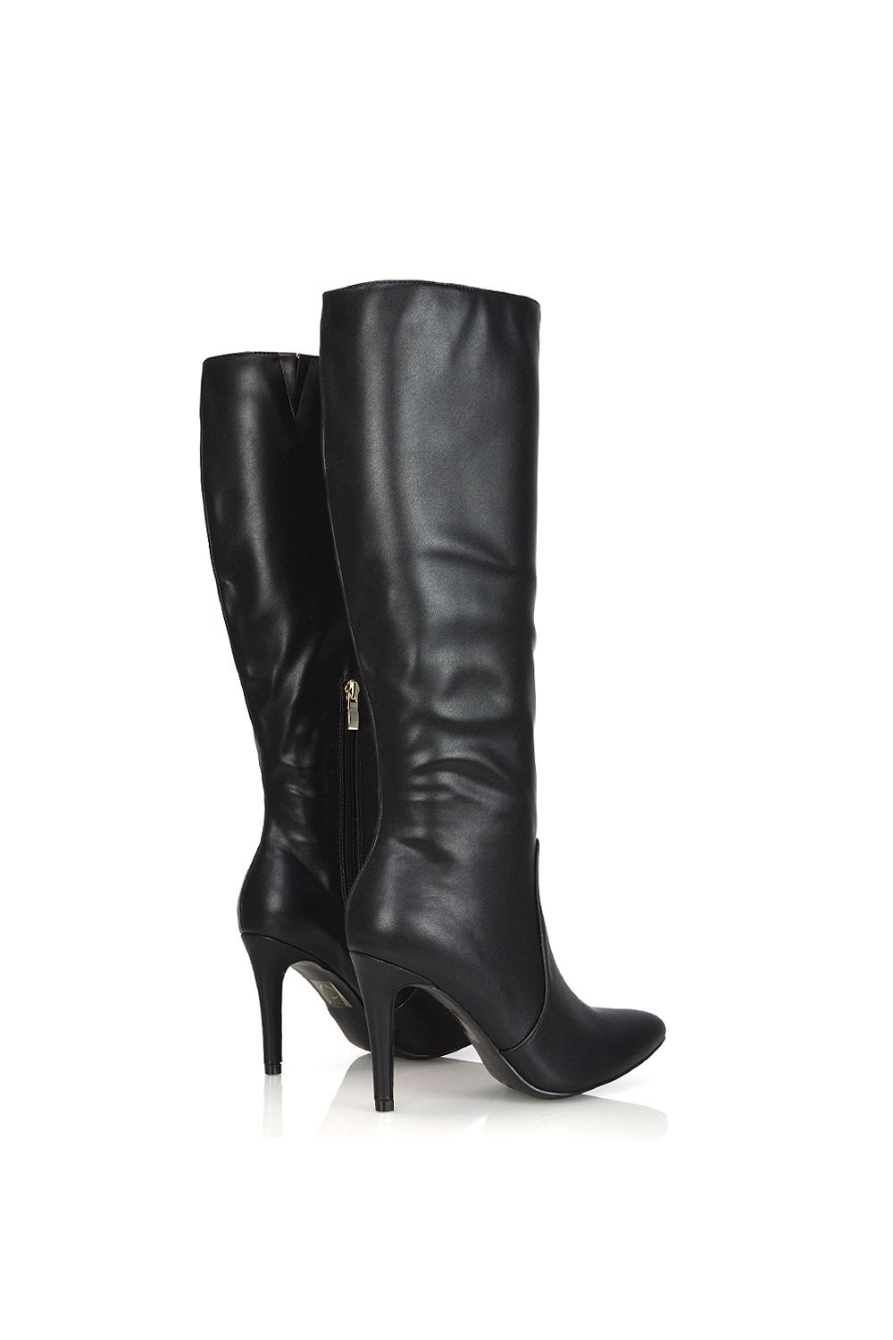 XY London 'Bree' Pointed Toe Zip-up Stiletto Heel Knee High Boots image 4