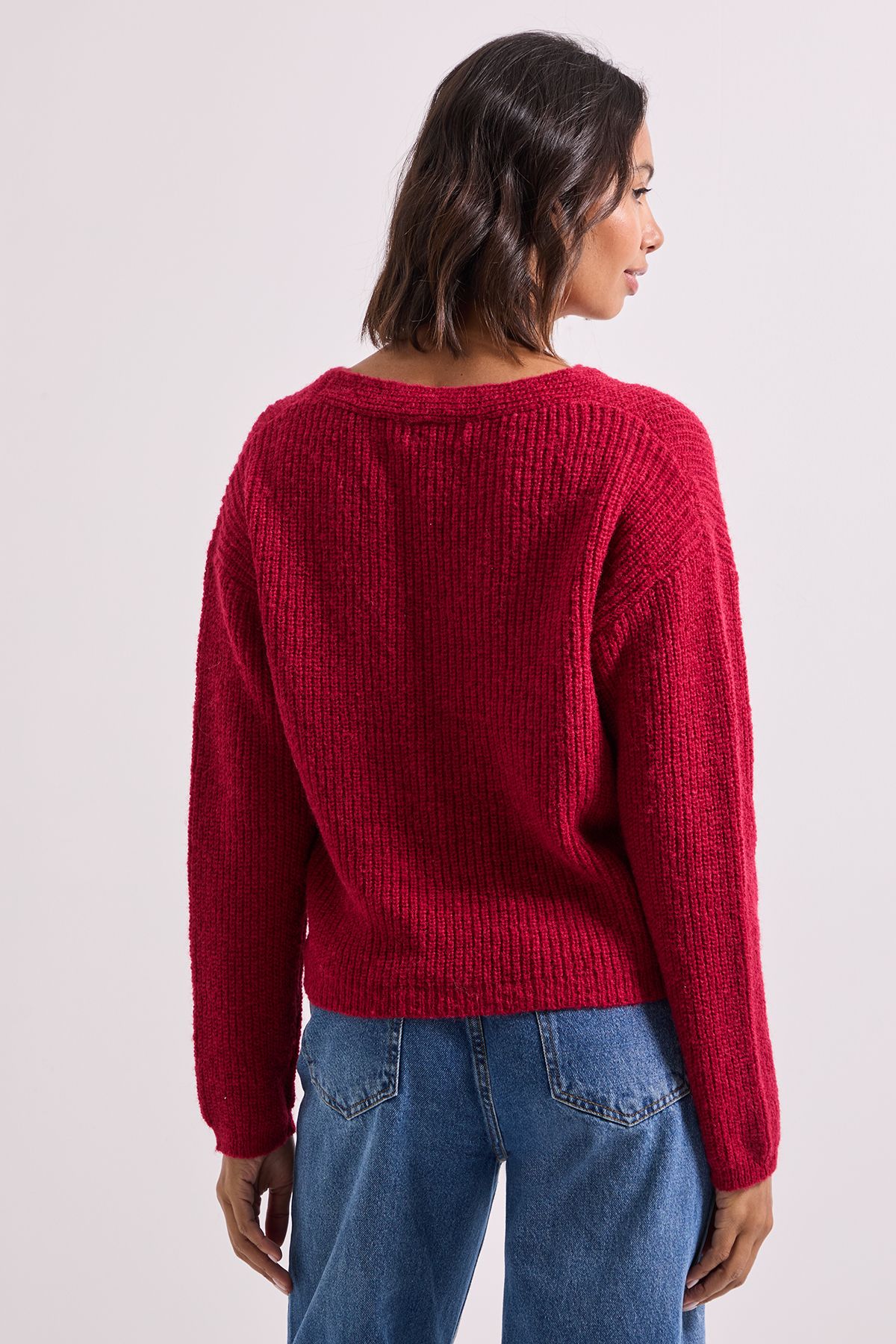 Dorothy Perkins Wrap Front Cardigan Cranberry image 3