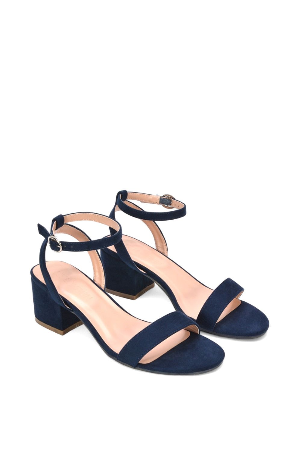XY London 'Gemma' Low Block Heel Open Toe Strappy Sandal Shoes image 5