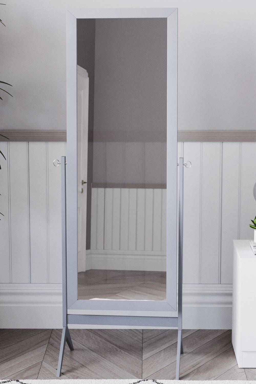 Home Discount Vida Designs Nishano Rectangle Cheval Mirror Full Length Rotating Frame image 3