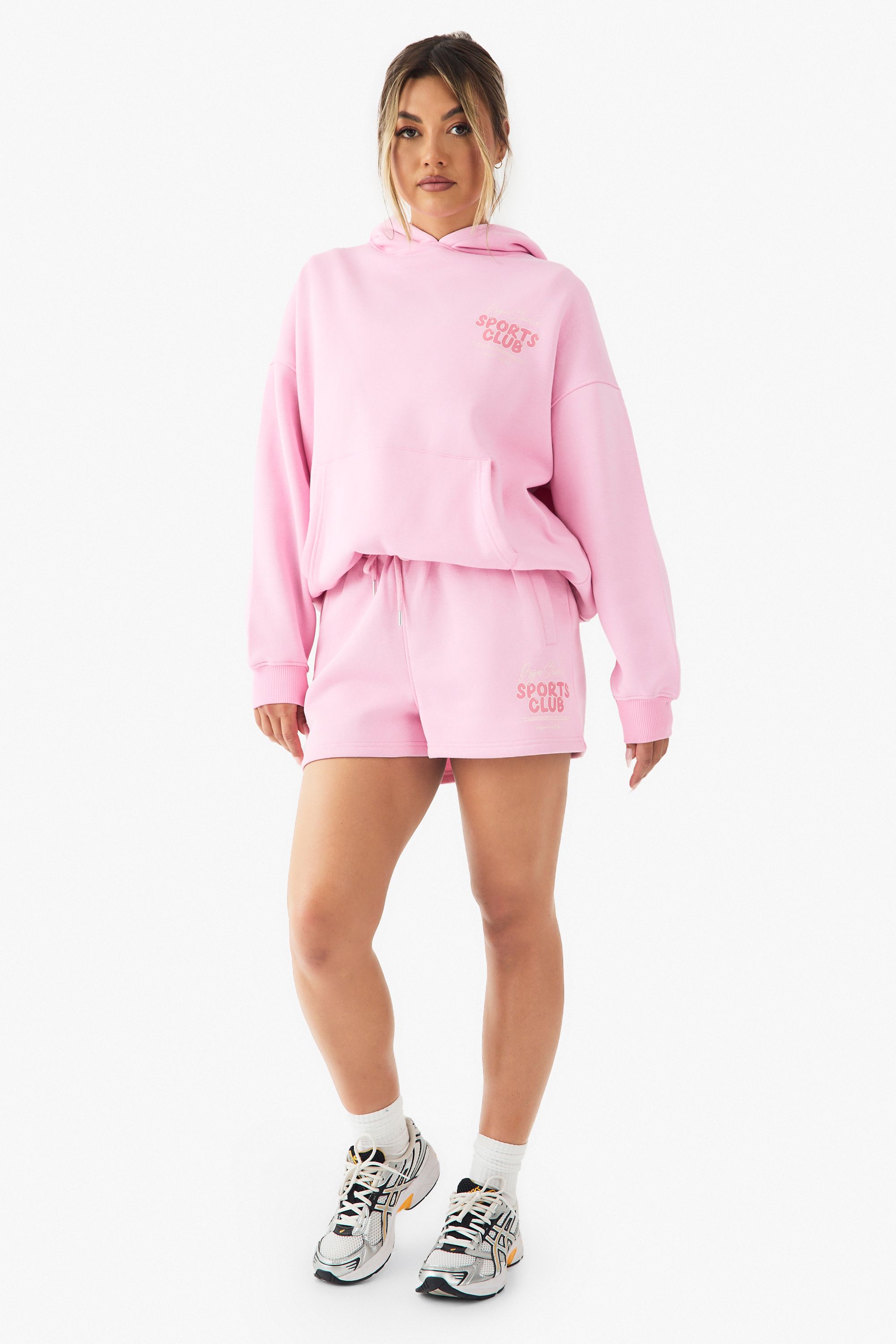 DSGN Studio DSGN Studio Sports Club Bubble Print Sweat Short Pink image 5