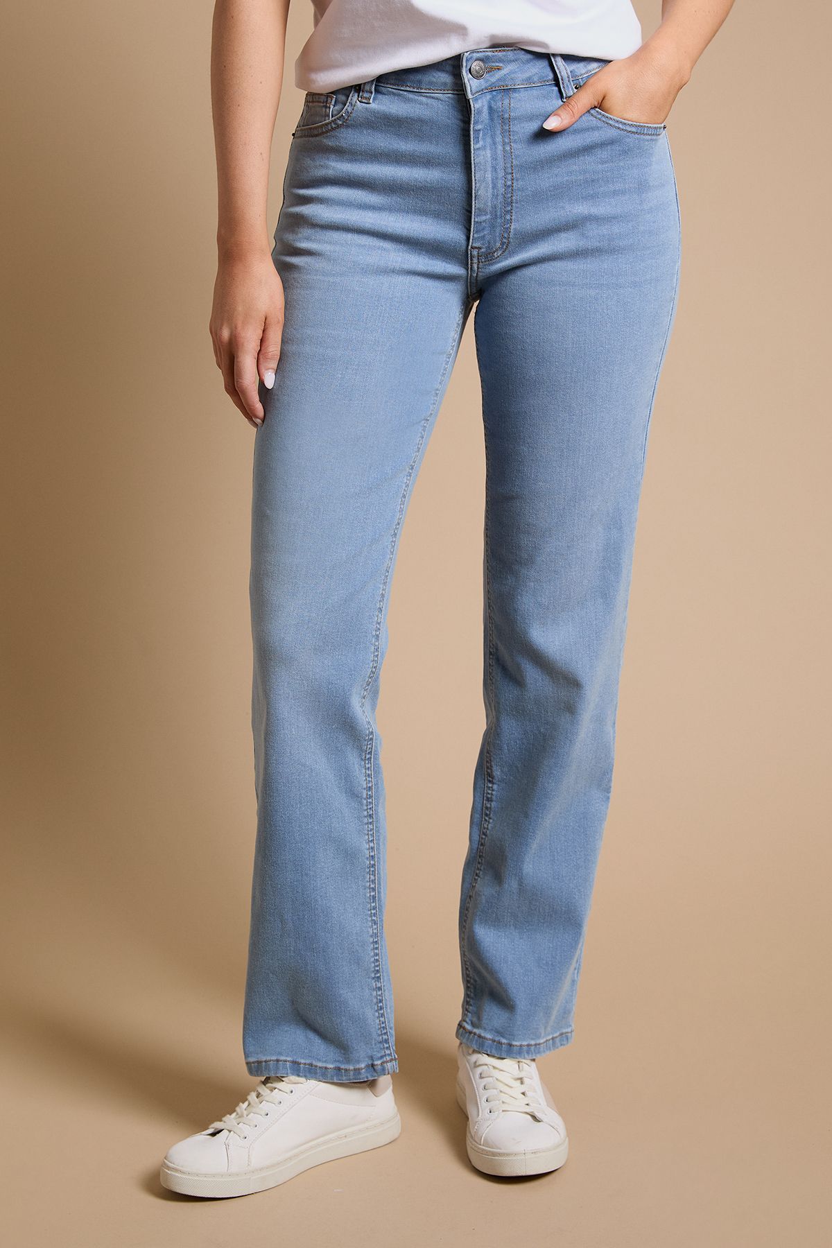 Dorothy Perkins Comfort Stretch Slim Jeans Light Wash image 2