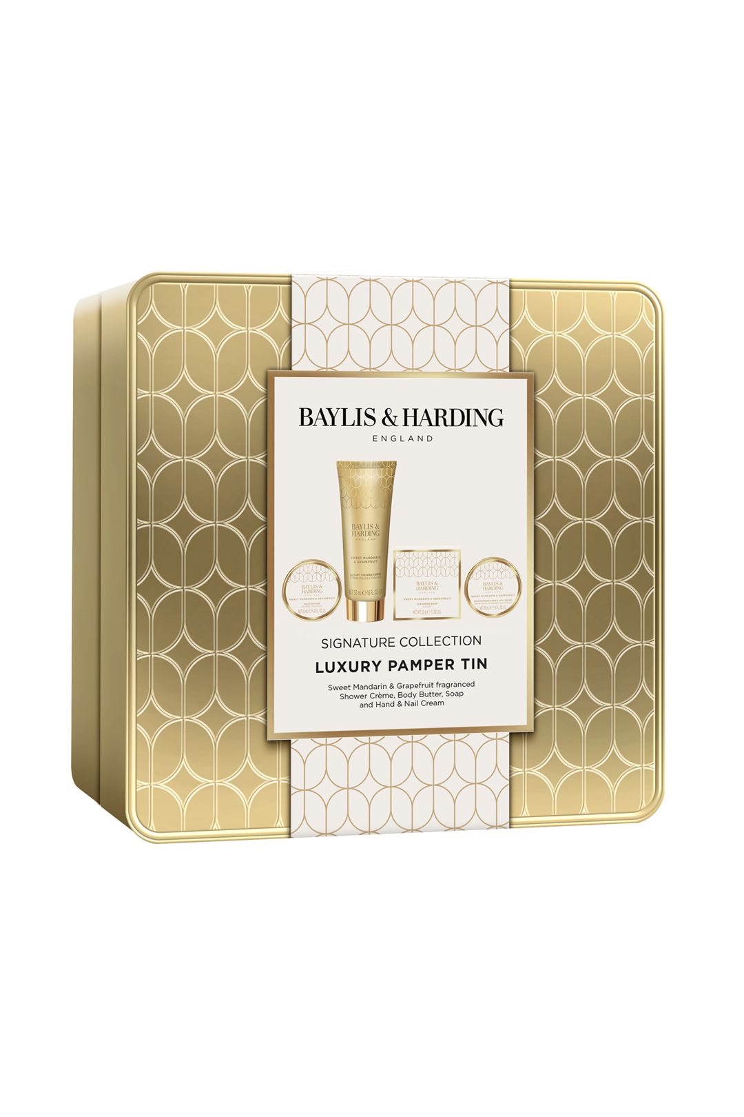 Baylis & Harding Sweet Mandarin & Grapefruit Luxury Pamper Tin Gift Set Multi image 2