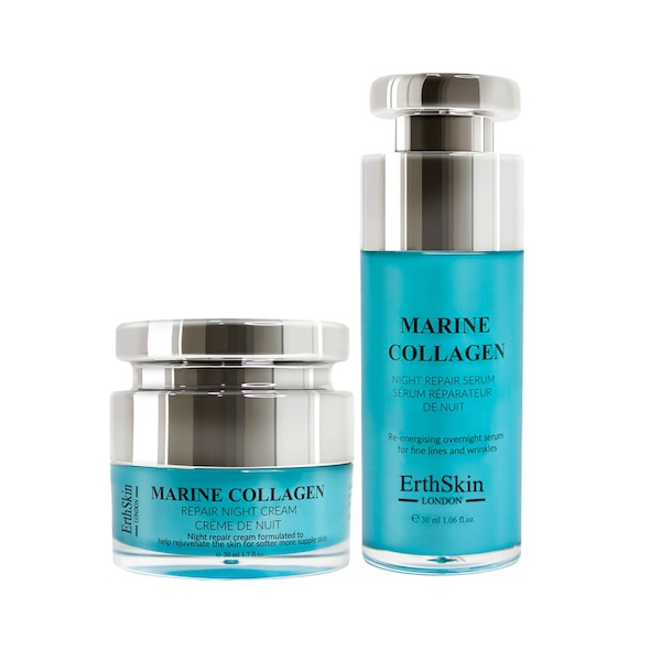Erth Skin London Marine Collagen Night Repair Anti-Aging and Anti-Wrinkle Duo