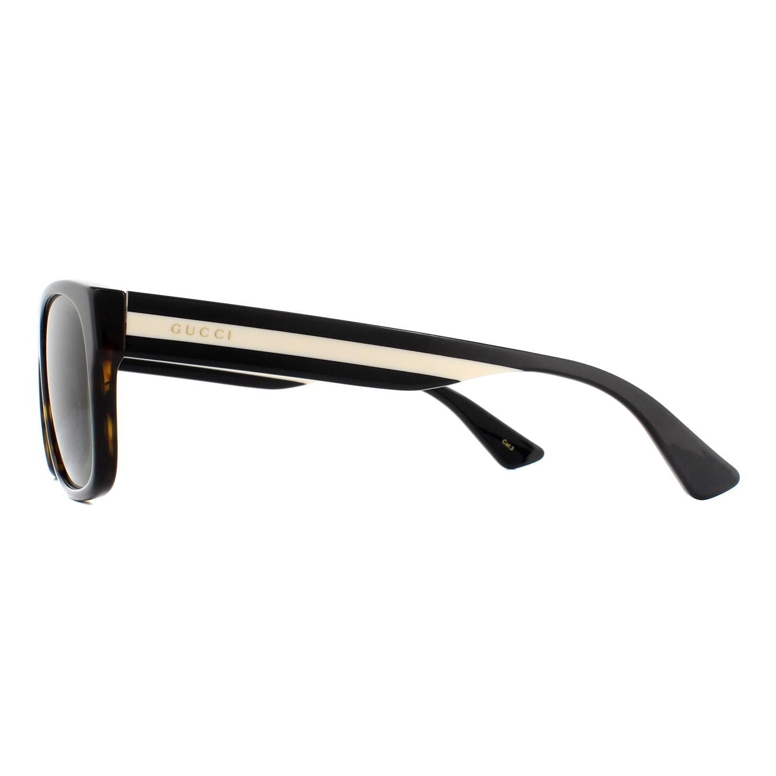 Gucci Rectangle Havana Green Sunglasses image 3