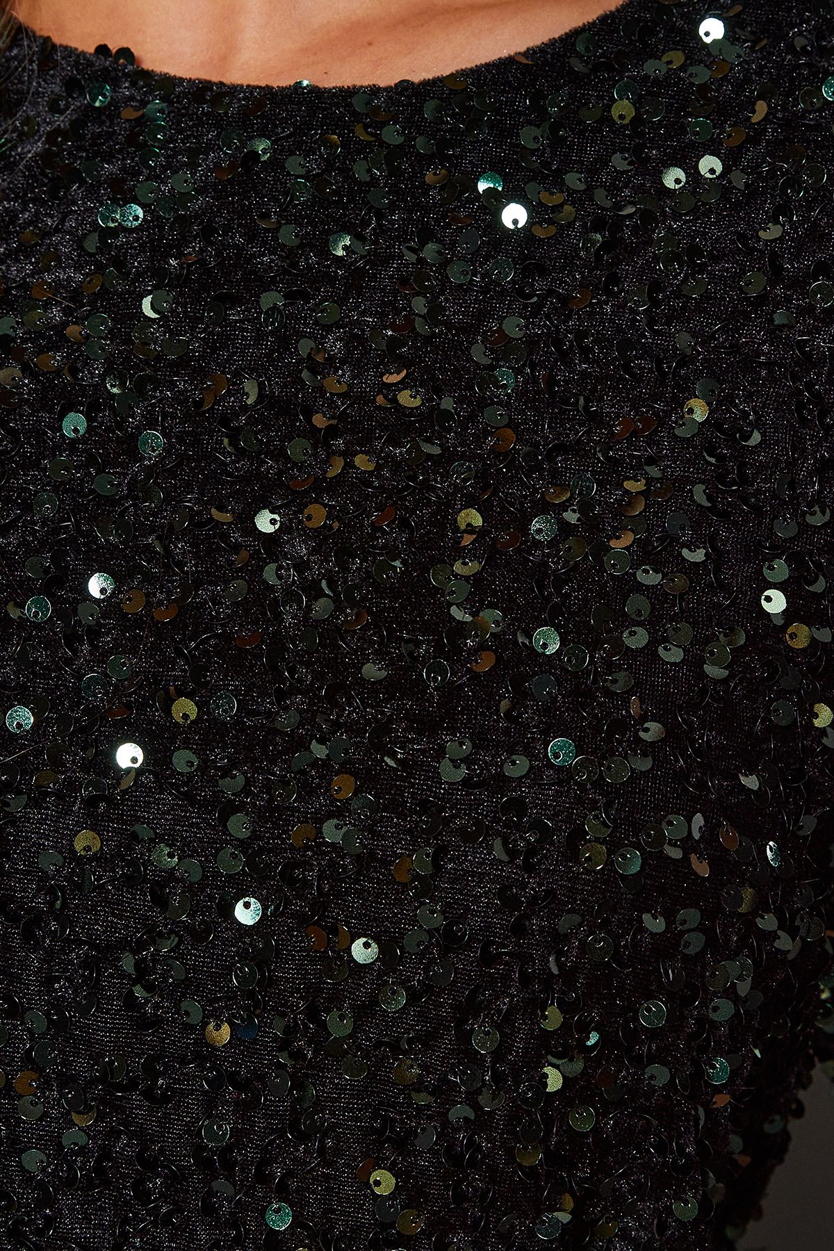 Dorothy Perkins Petite Sequin T-shirt Green image 5