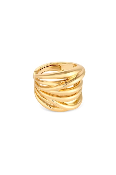 Jon Richard Gold Plated Polished Ring