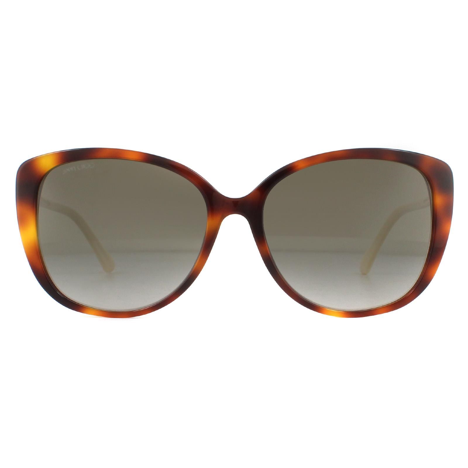 Jimmy Choo Cat Eye Havana Brown Brown Gradient Sunglasses image 1