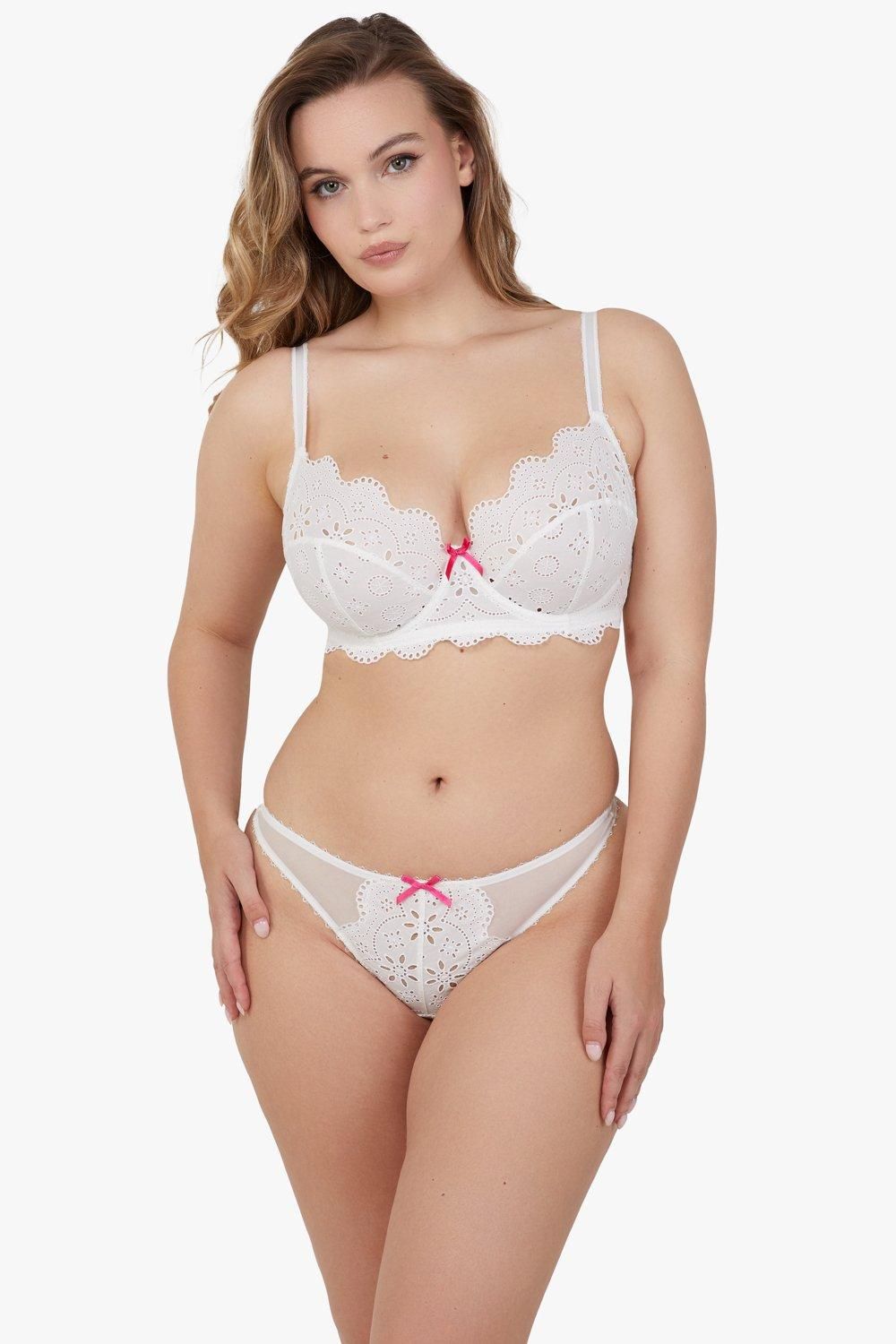 Playful Promises Camille White Broderie Thong image 2