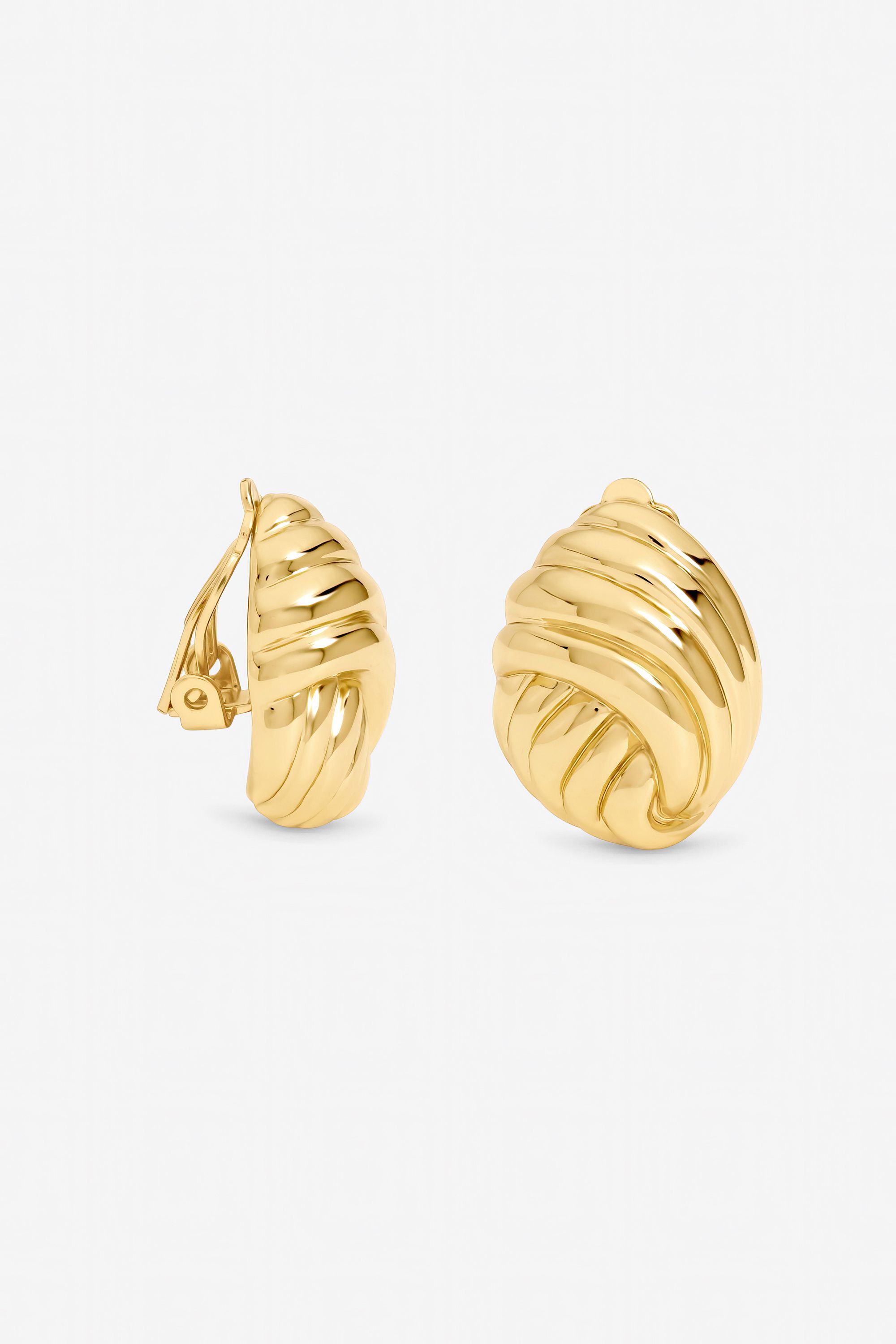 Jon Richard Gold Plated Shell Clip Earrings