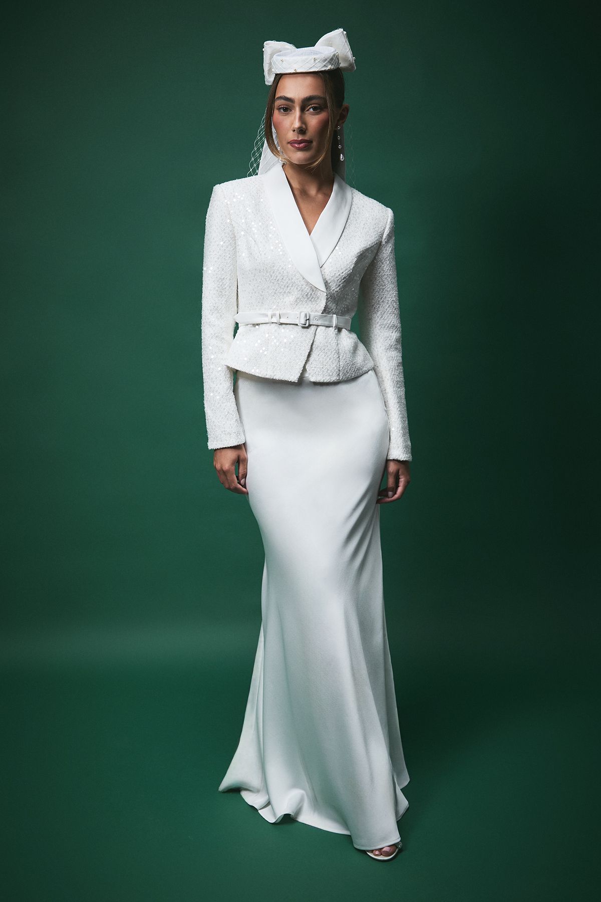 Coast Lisa Tan Satin Bias Cut Maxi Skirt Ivory image 1