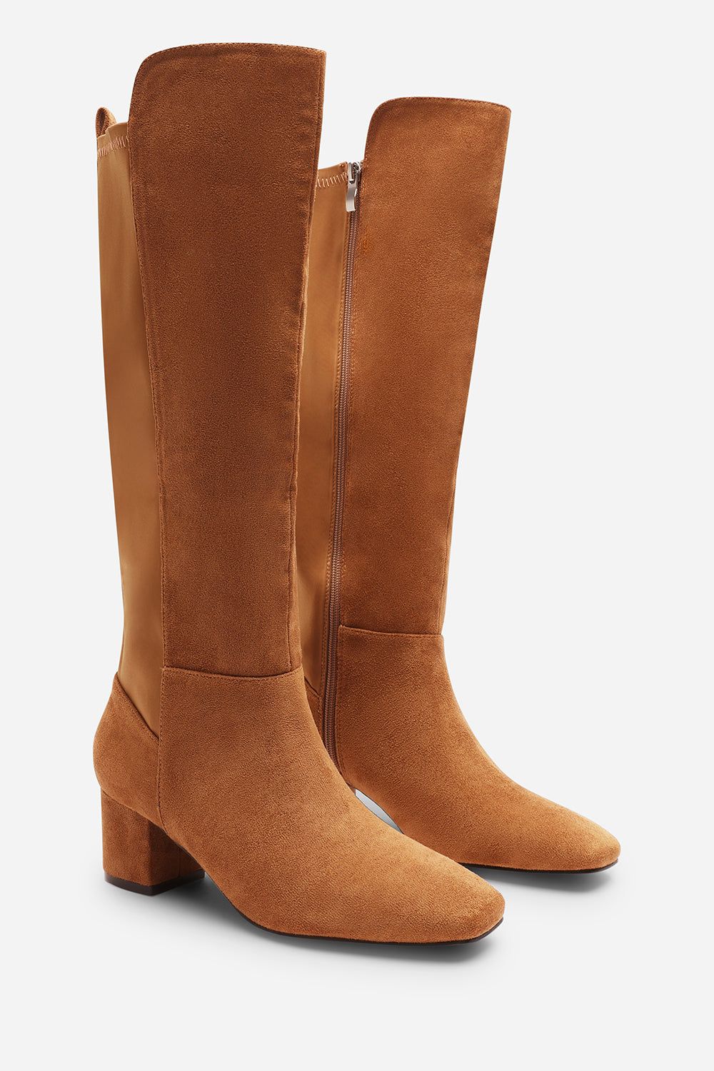 Where's That From 'Cherish' Block Heel Knee High Boots With Side Zip image 5