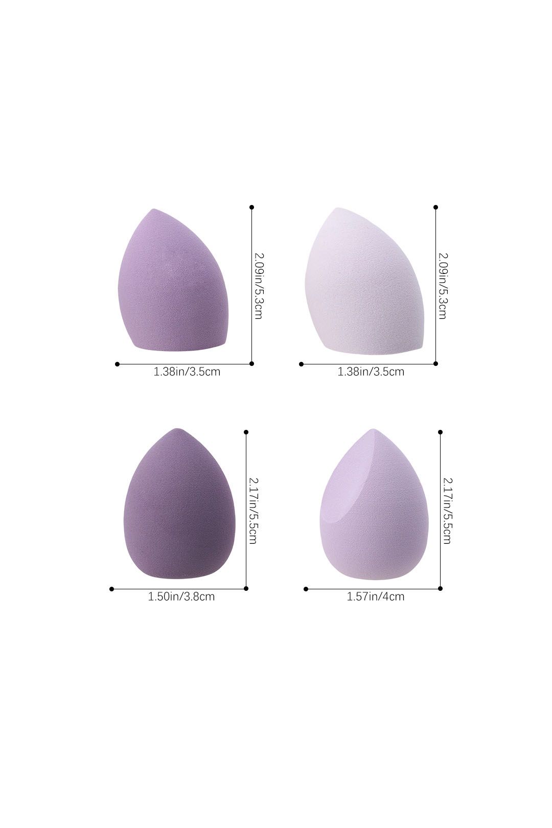 SHEONLY 4Pcs Makeup Sponge Beauty Blender Set image 6