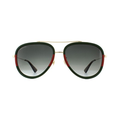 Gucci Aviator Gold Green Red Green Gradient Sunglasses