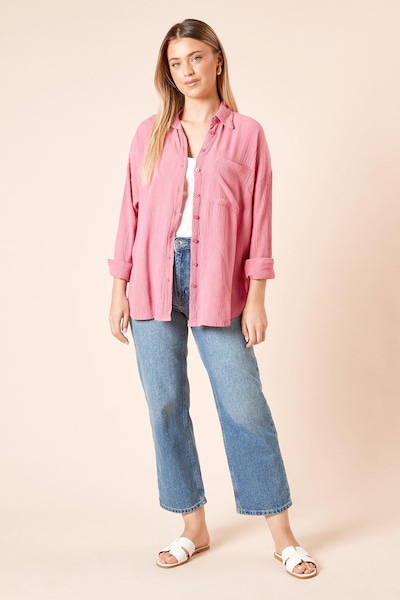 Dorothy Perkins Cheesecloth Shirt Pink