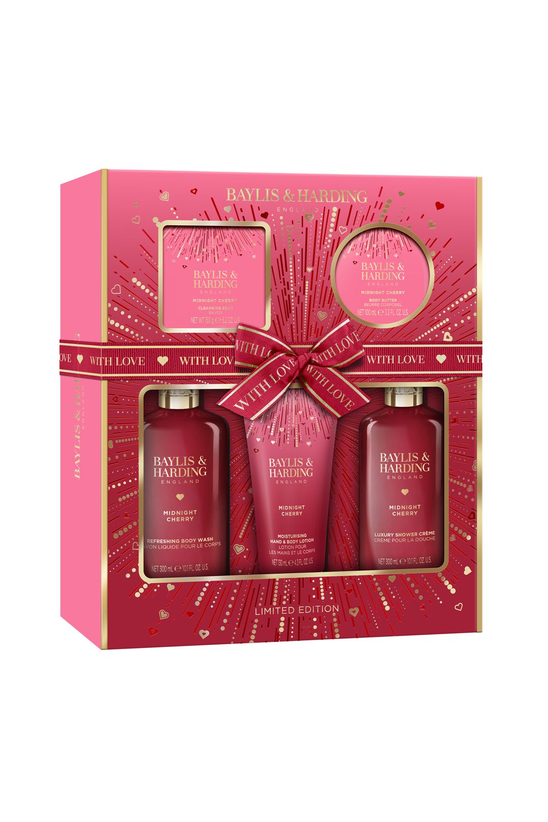 Baylis & Harding Midnight Cherry Perfect Pamper Gift Set Multi image 2