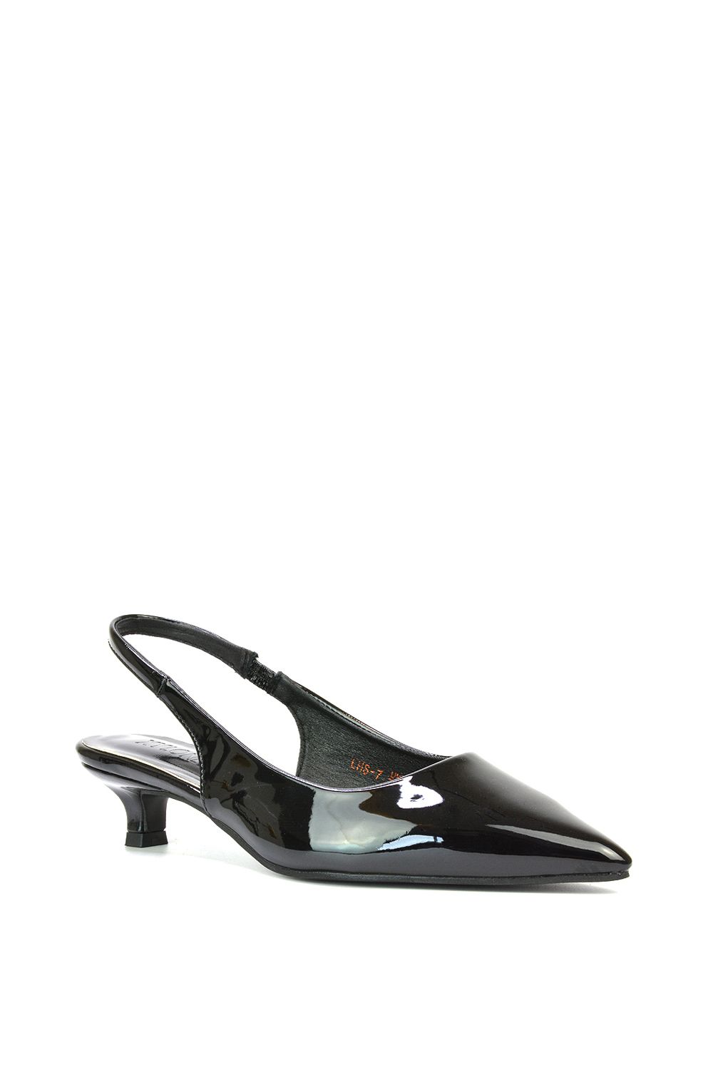 XY London 'Jenny' Pointed Toe Low Kitten Heel Slingback Pumps image 2