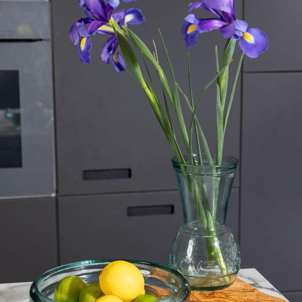 Verano Spanish Ceramics Recycled Glass Kitchen Dining Room Home Décor I Love Nature Vase - 22cm (H) image 5