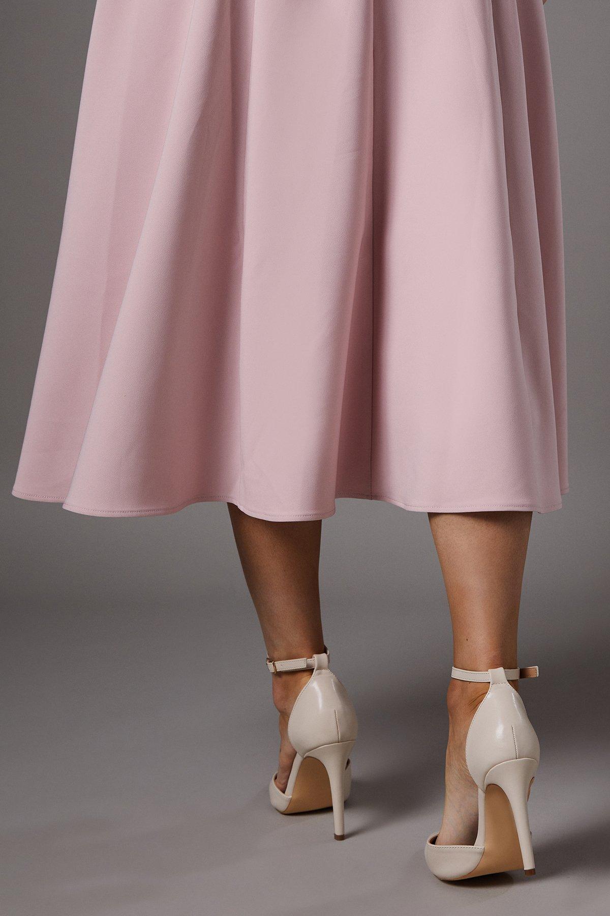 Coast Nautila Faux Leather High Heel Stiletto Open Pointed Court Shoes Bone image 4