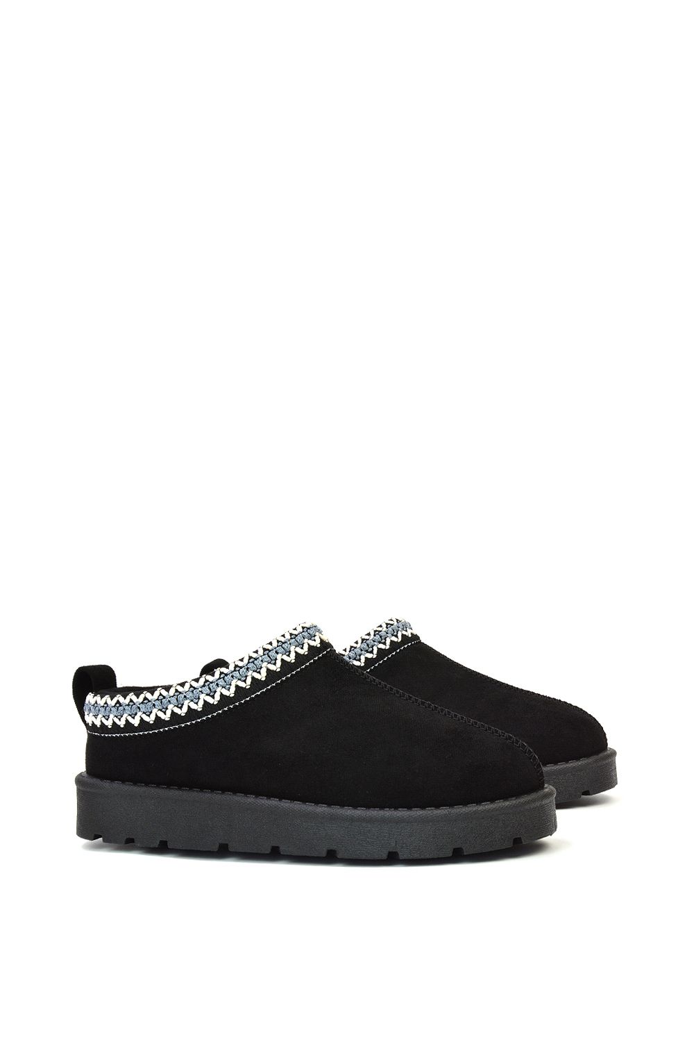 XY London 'Zoe' Aztec Faux Fur Slip On Micro Slippers image 2