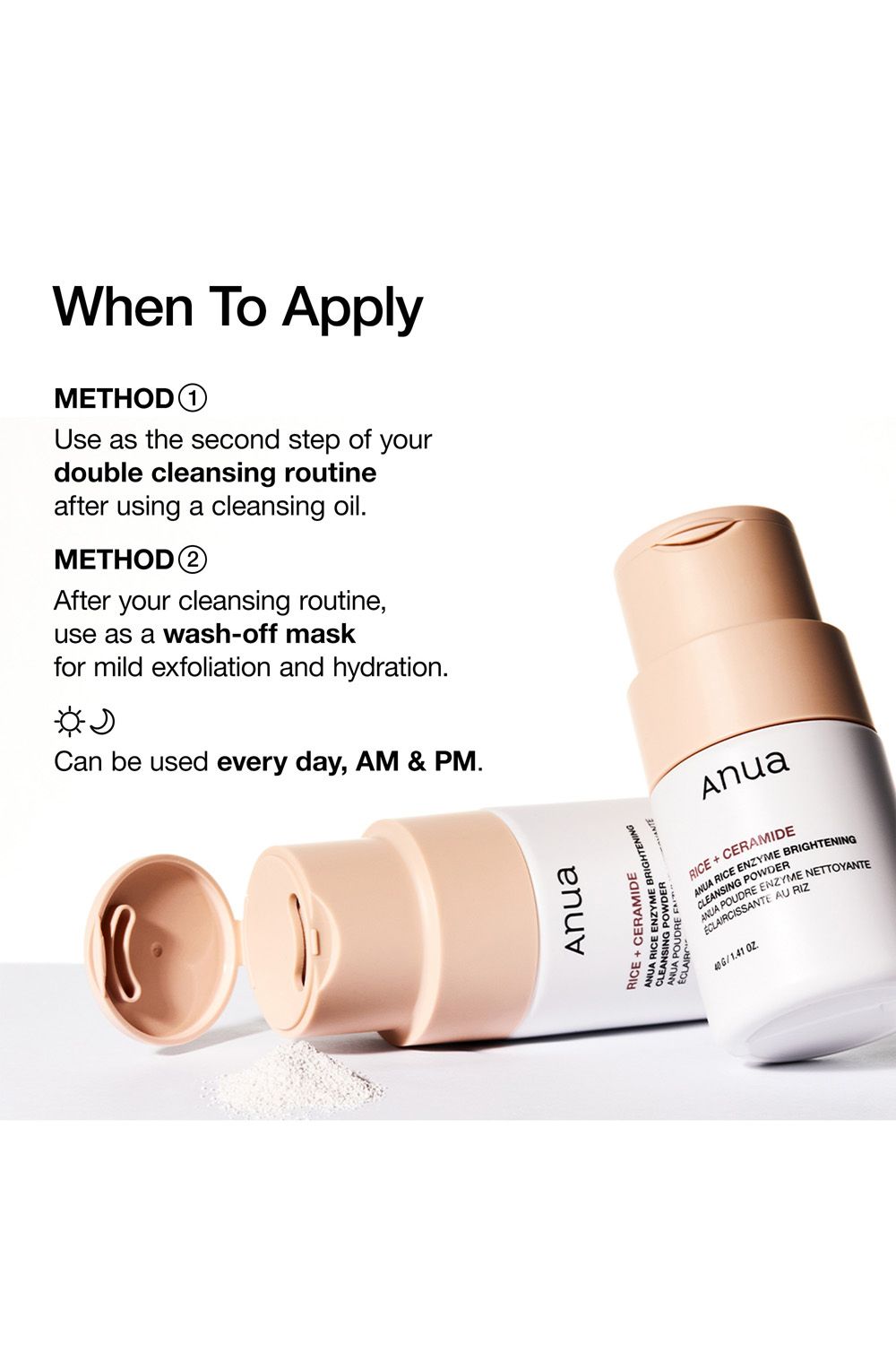 Anua Rice Enzyme Brightening Cleansing Powder 40g Multi image 8