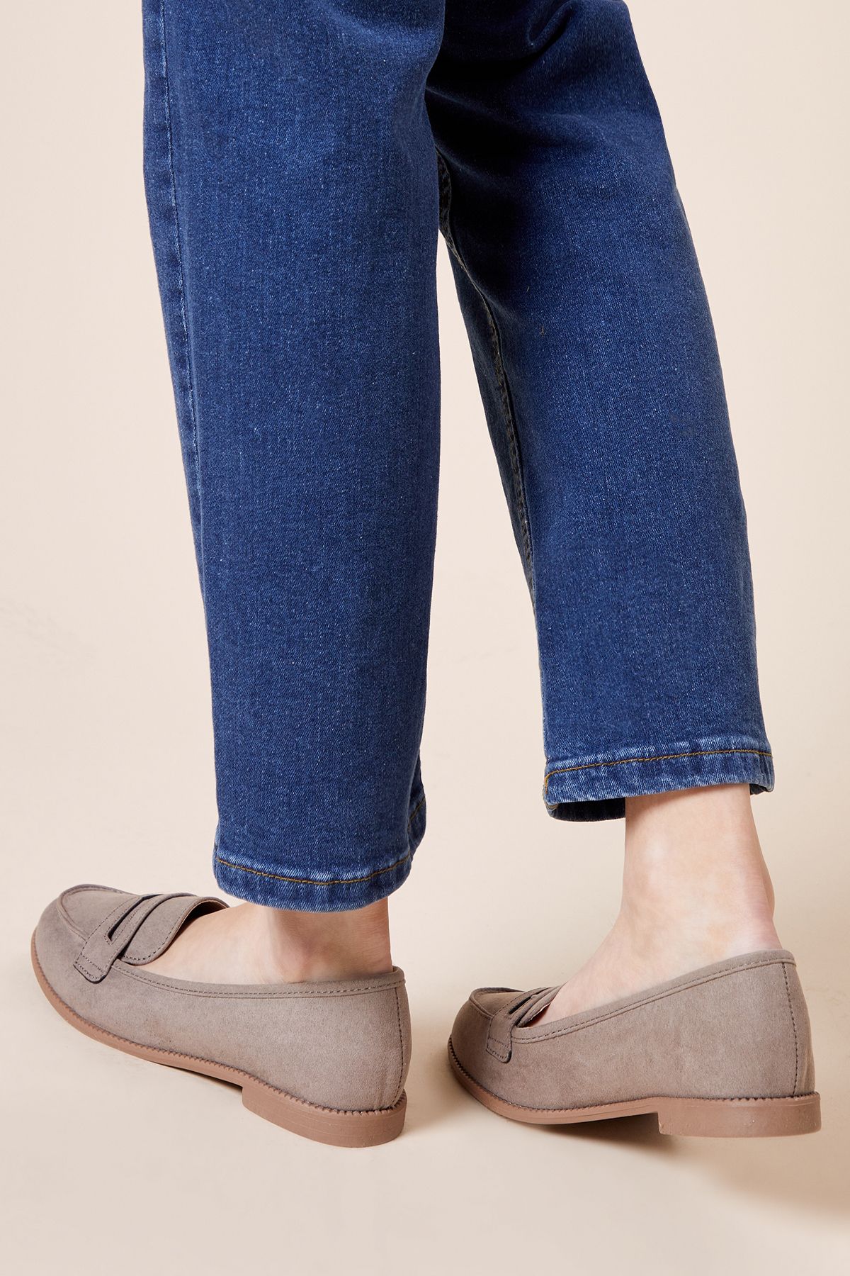 Dorothy Perkins Lara Penny Loafers Taupe image 2