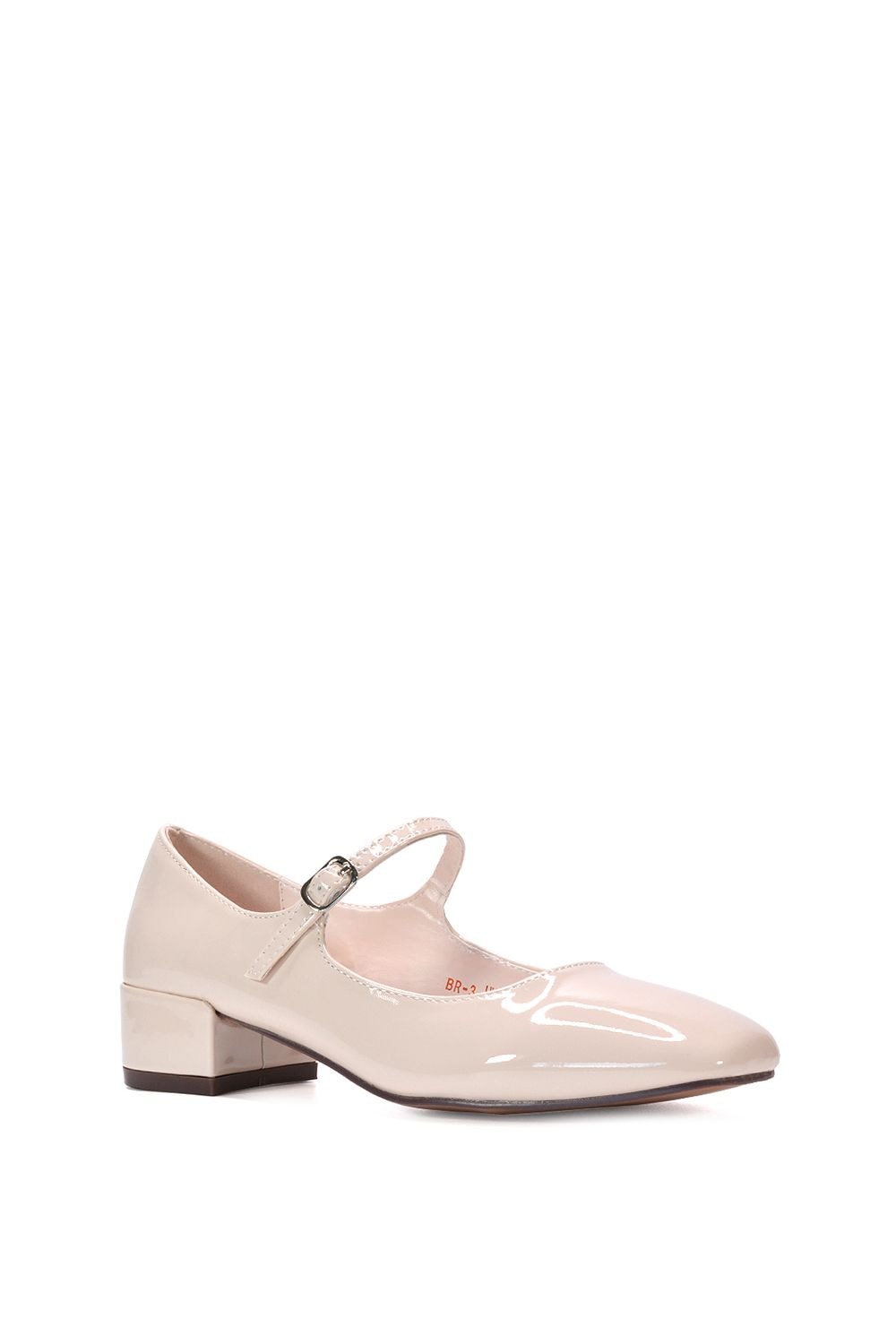 XY London 'Jenna' Mary Jane Square Toe Low Heel Buckle Strap Court Shoes image 2