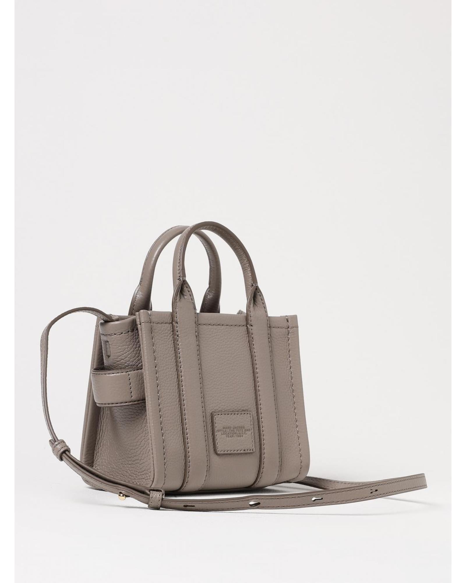 Marc Jacobs Mini Tote Bag Leather Top Zip Wo - Grey Clutch Bags image 2