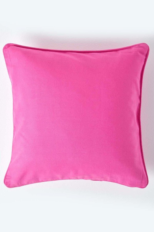 Homescapes Cotton Plain Cushion Cover