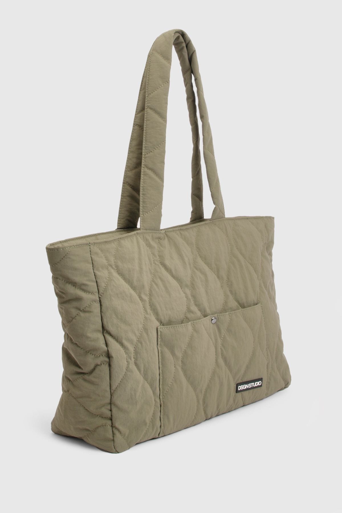 DSGN Studio DSGN Studio Quilted Large Tote Bag Khaki image 3