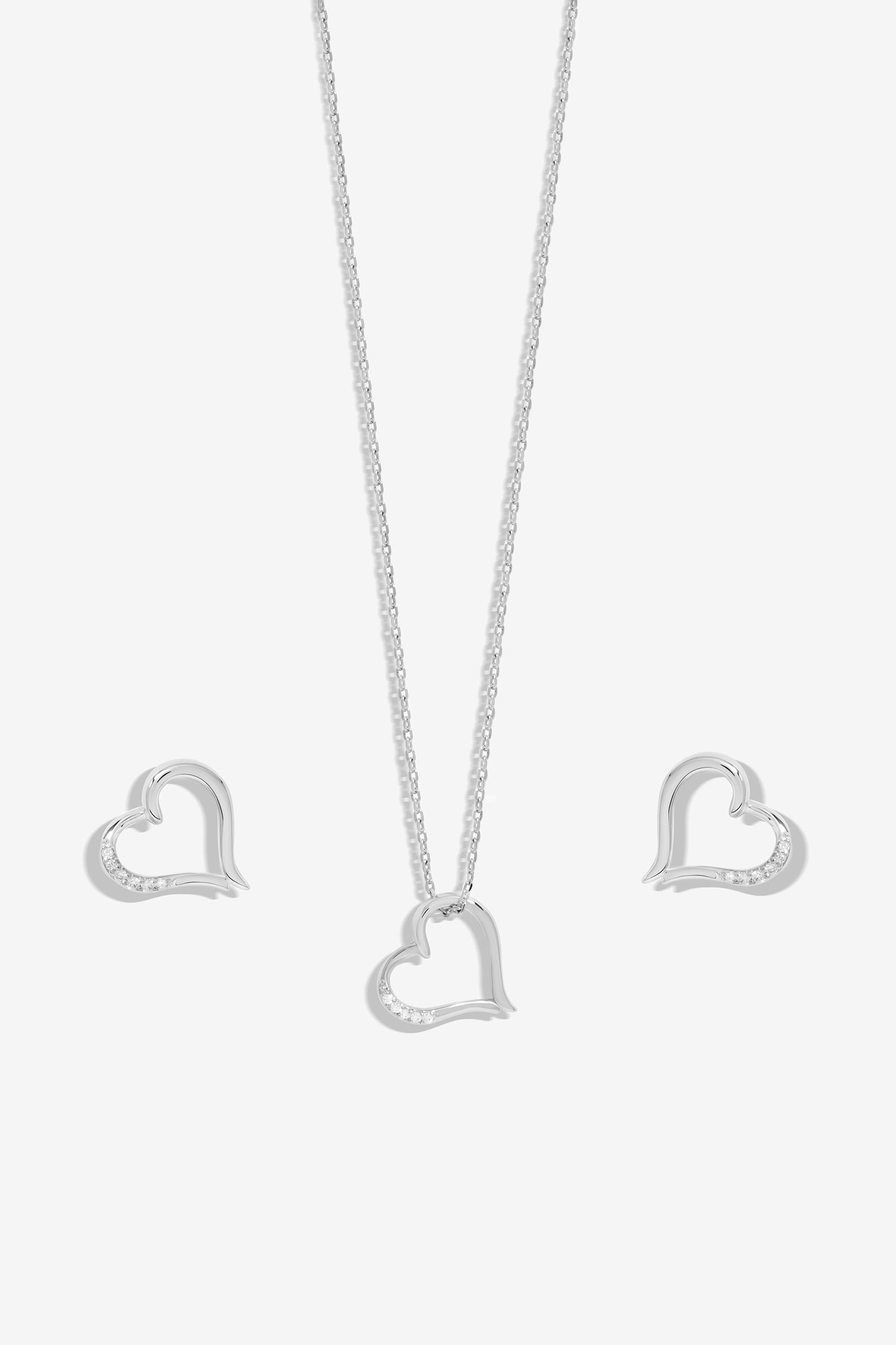 Inicio Silver Plated Heart Pendant Set - Gift Box image 2