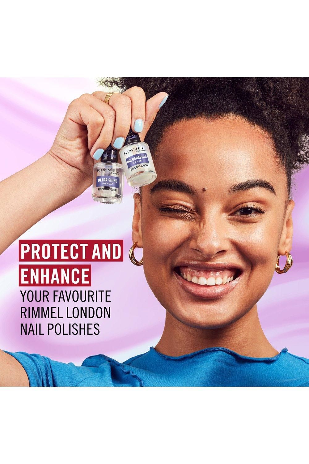Rimmel London Holographic Nail Polish Top Coat Multi image 5