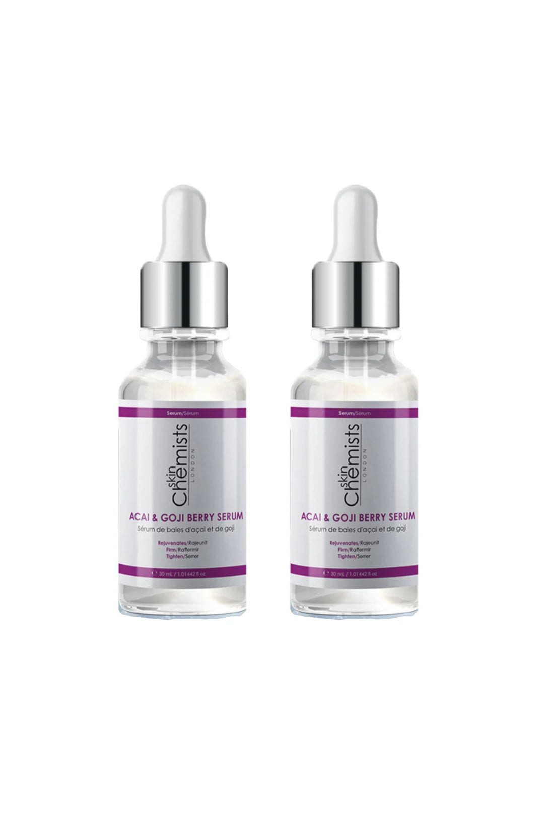 skinChemists professional Acai & Goji Berry Serum 30ml x 2 Duo Set image 1