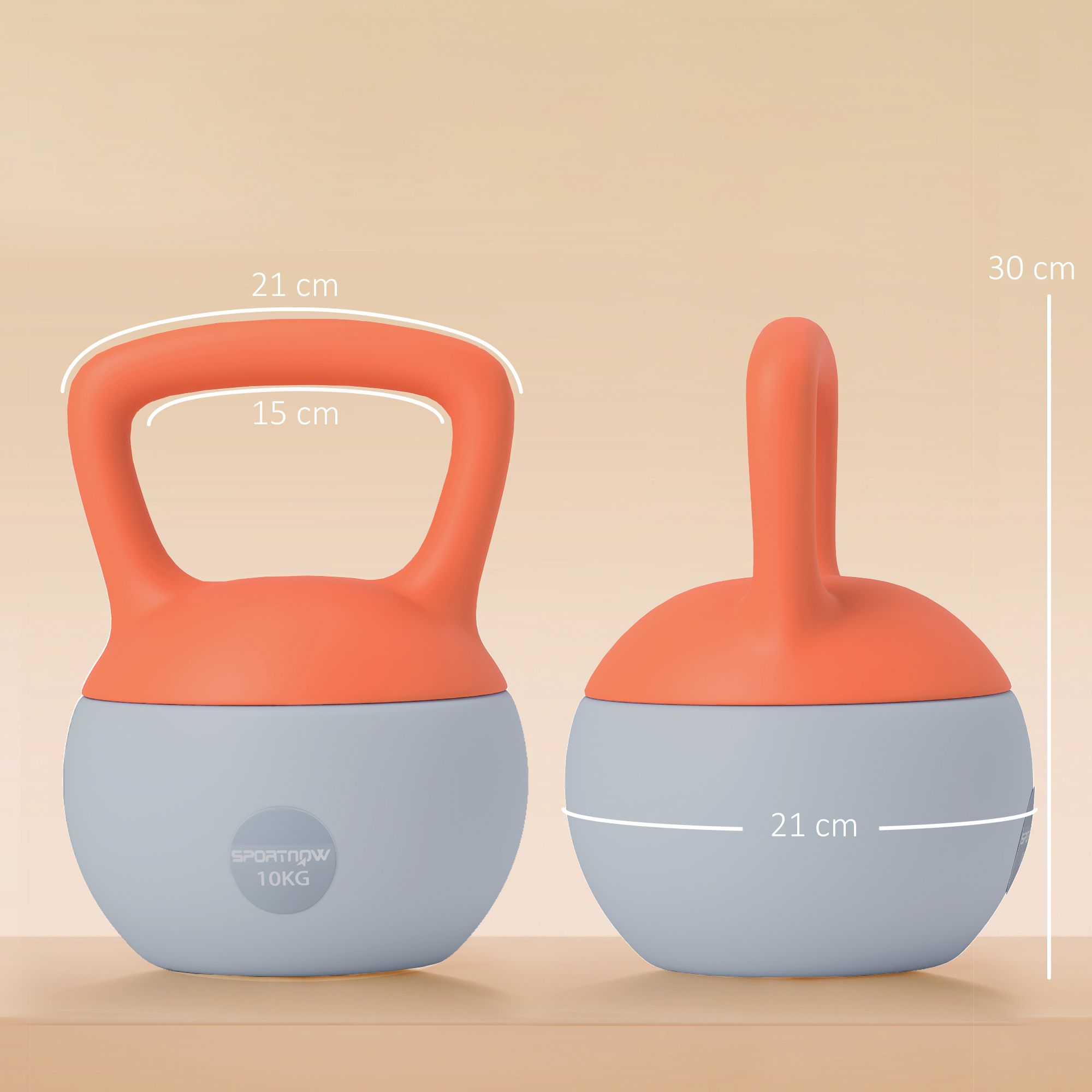 SPORTNOW 10KG Kettlebell w/ Soft Body and Non-Slip Handle image 3