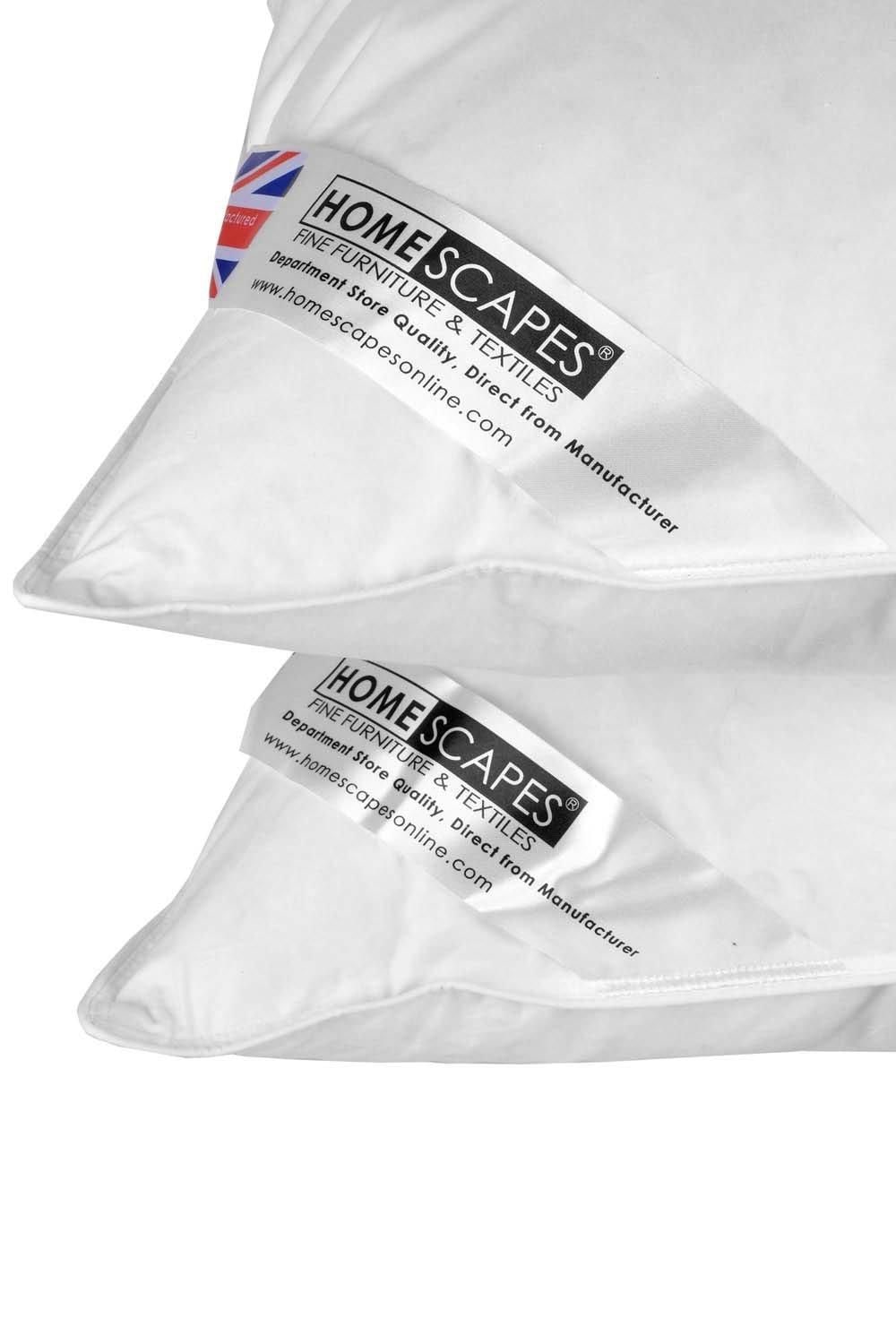 Homescapes White Duck Feather and Down Pillow Pair image 2
