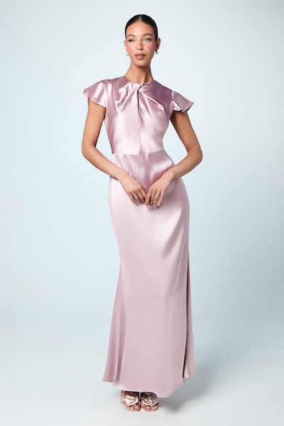 Coast Keyhole Detail Satin Bridesmaid Dress Blush