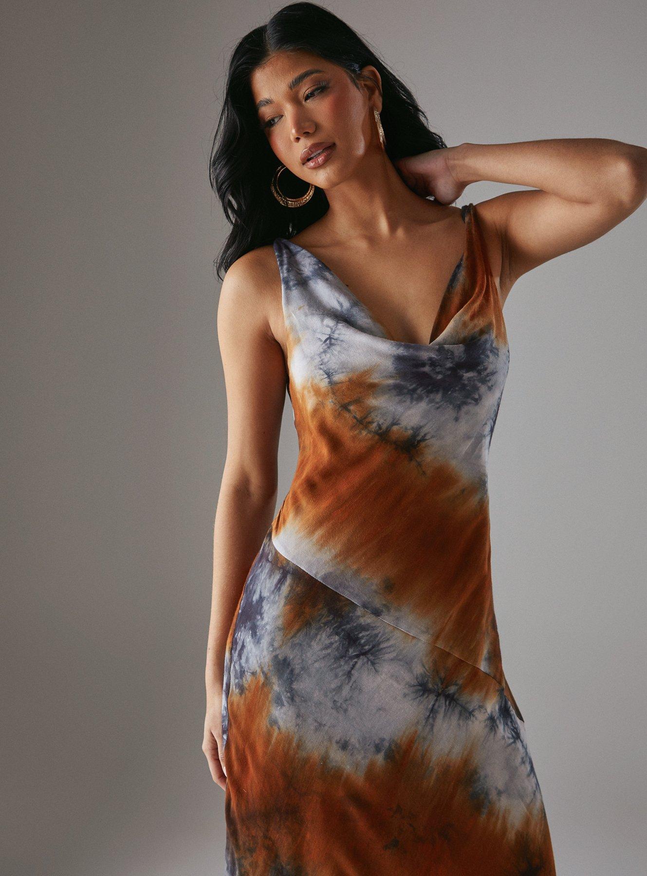 Tie Dye Something Navy Silk Trench SOMETHING NAVY Soft Silky