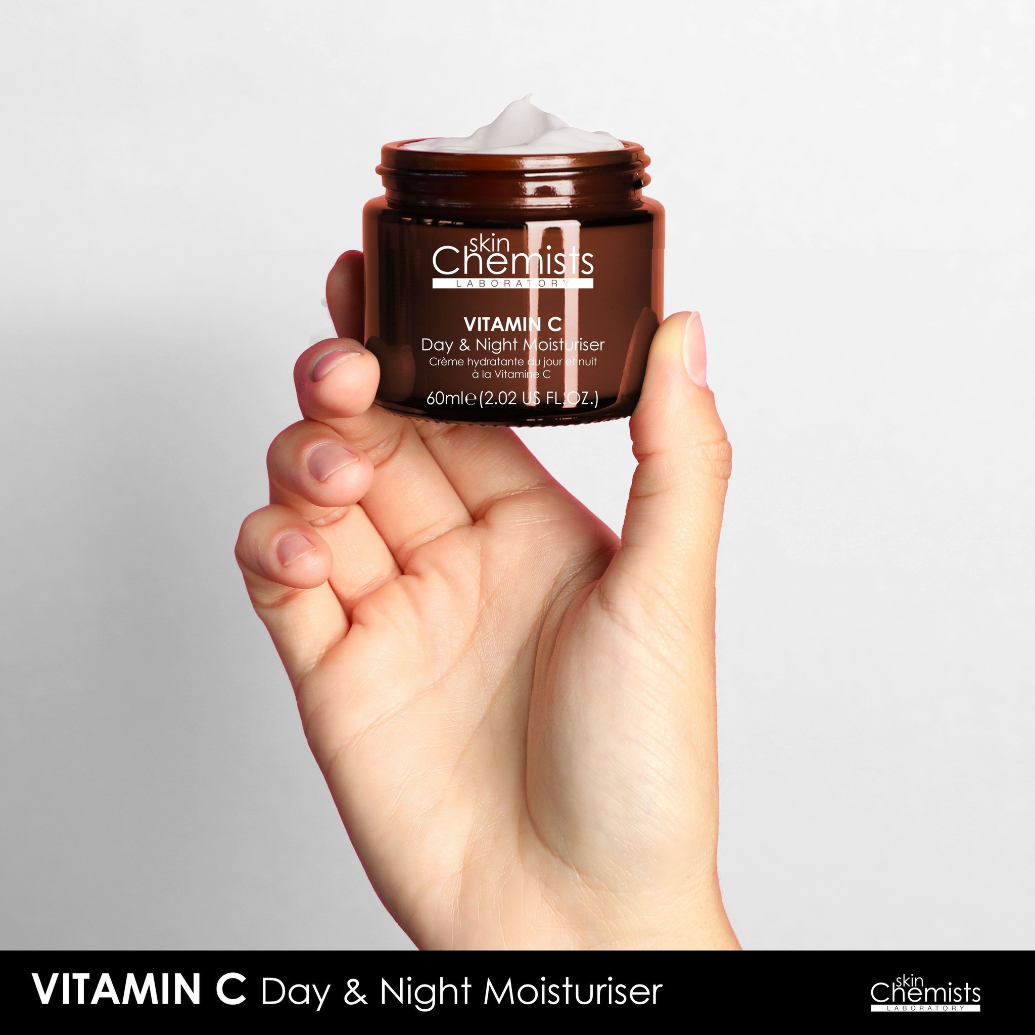 skinChemists professional Vitamin C Day & Night Moisturiser 60ml x 2 Duo Set image 5