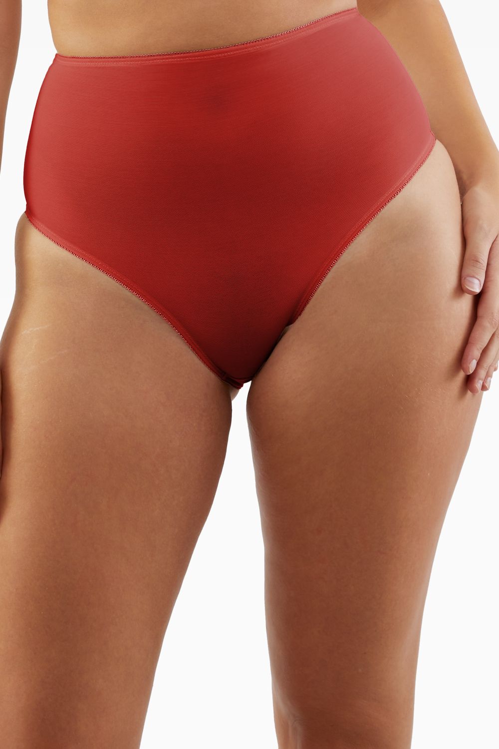 Playful Promises Annette Red Classic High Waist Brief
