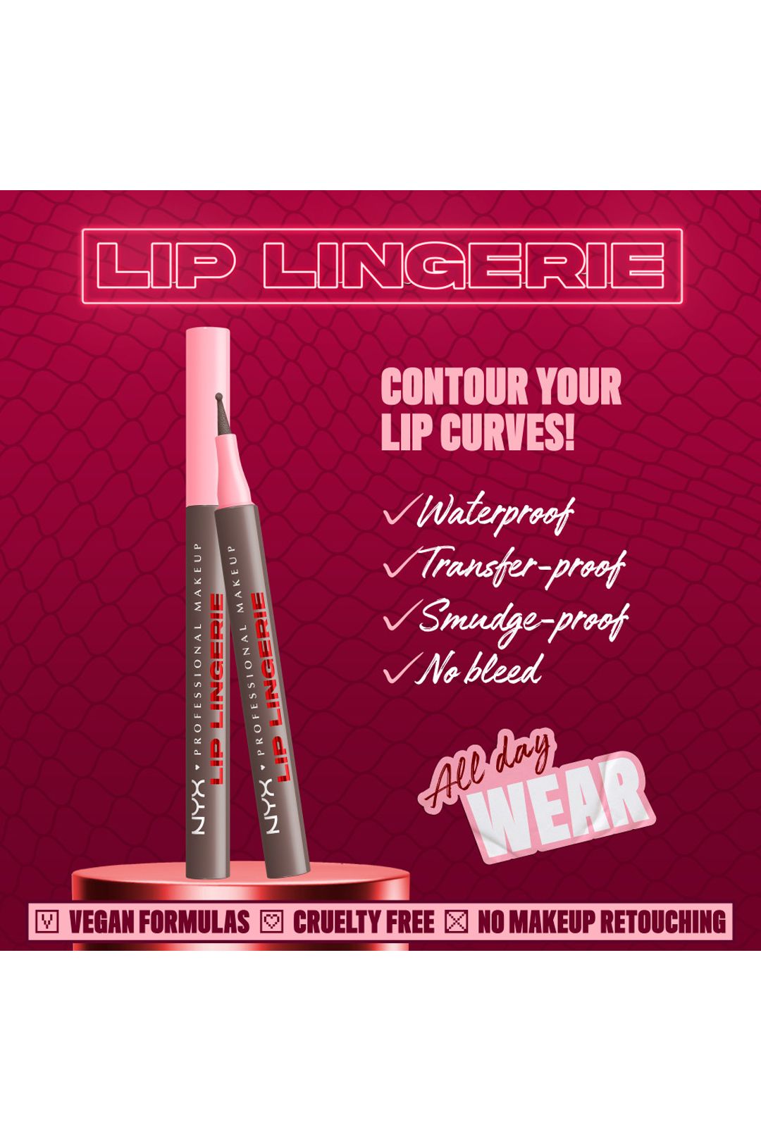 NYX Professional Makeup Lip Lingerie Lip Liner Stain 1ml Wild Side image 4