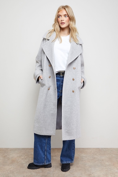 Oasis Relaxed Tailored Coat Charcoal