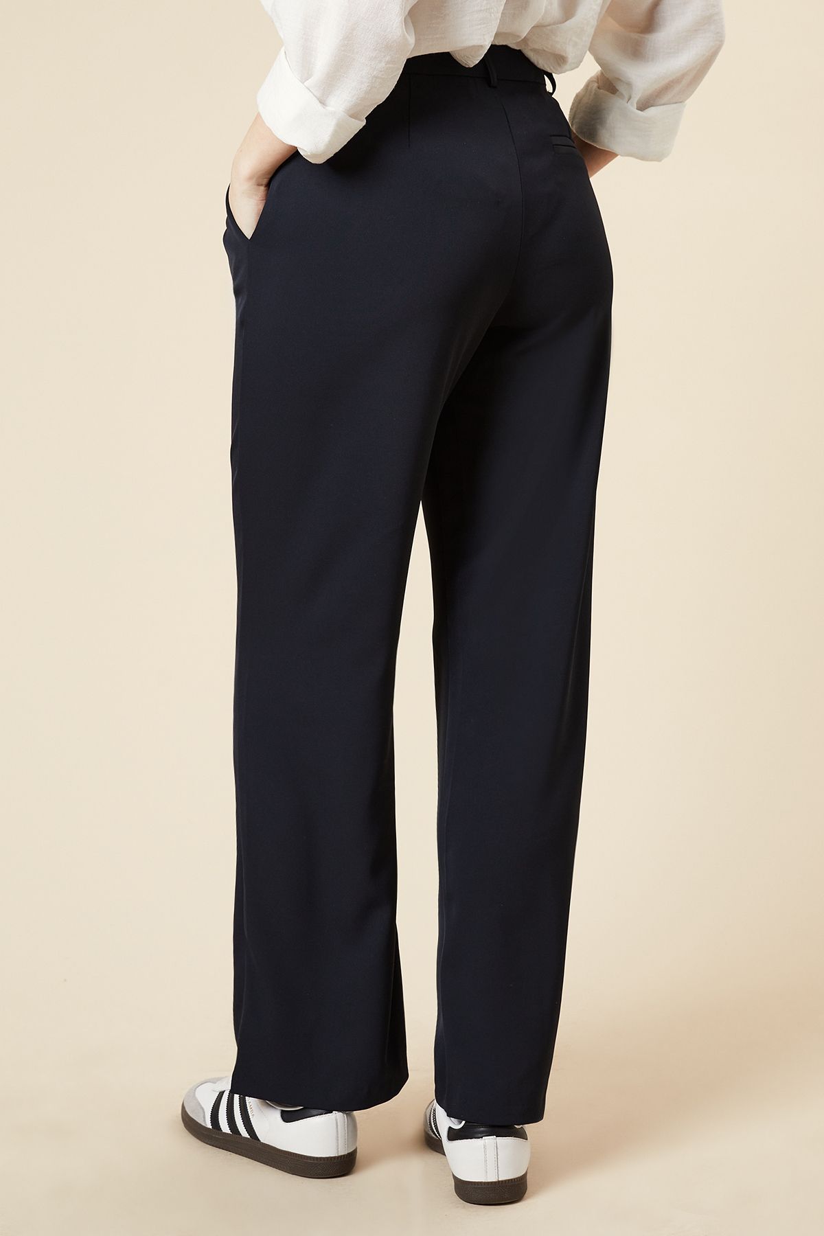 Dorothy Perkins Straight Leg Trousers Navy image 3