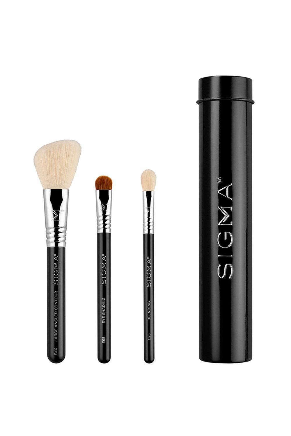 Sigma Essential Trio Brush Set - Black Black image 1